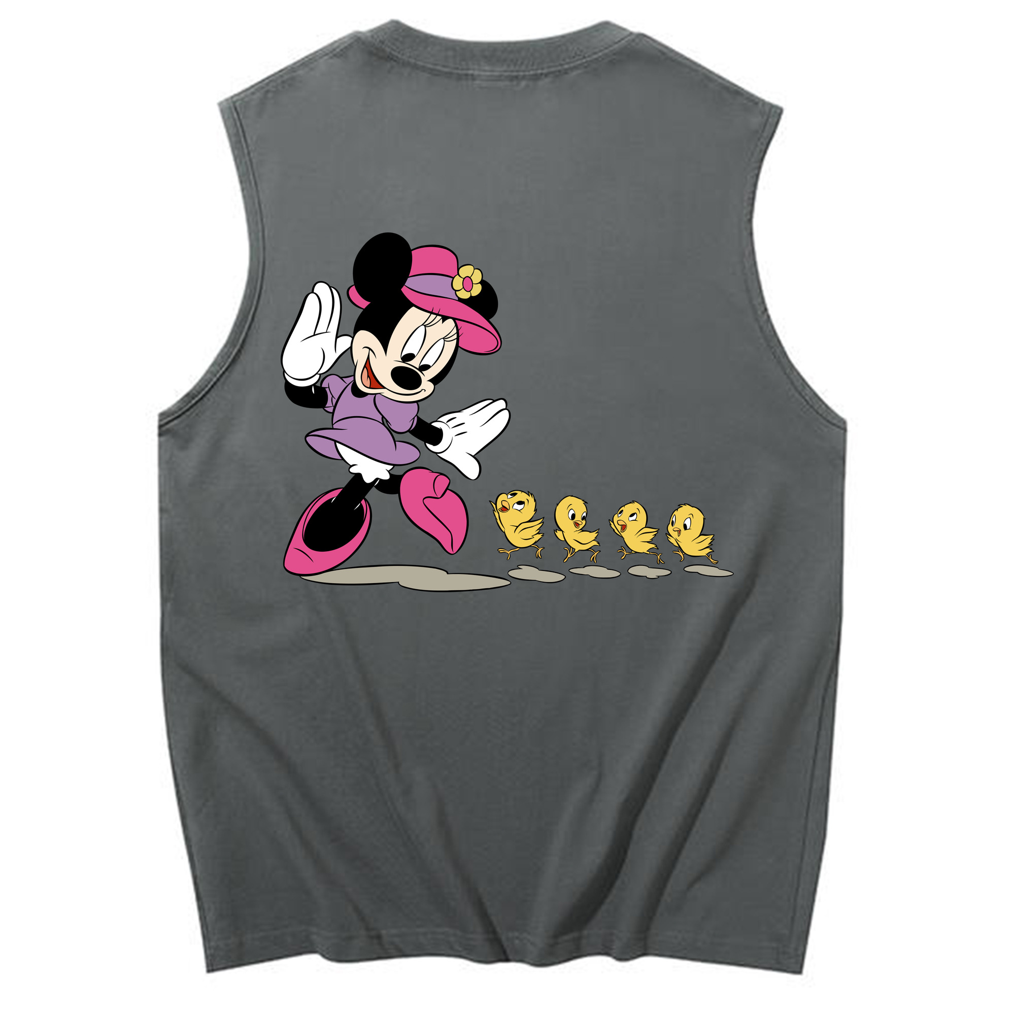 ミッキーマウス Mickey Mouse コットン100％タンクトップ（背面プリント）